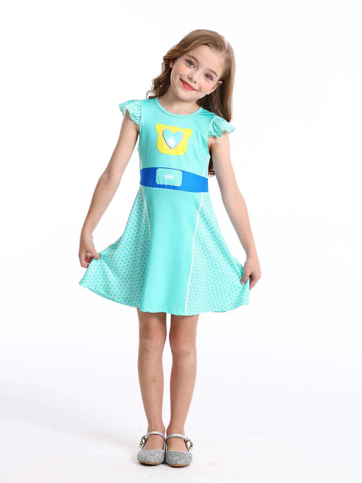 Marendyee Girls Kitties Costume Dress Christmas Gift For Kids Birthday Party Cosplay Dresses 7-8 Years