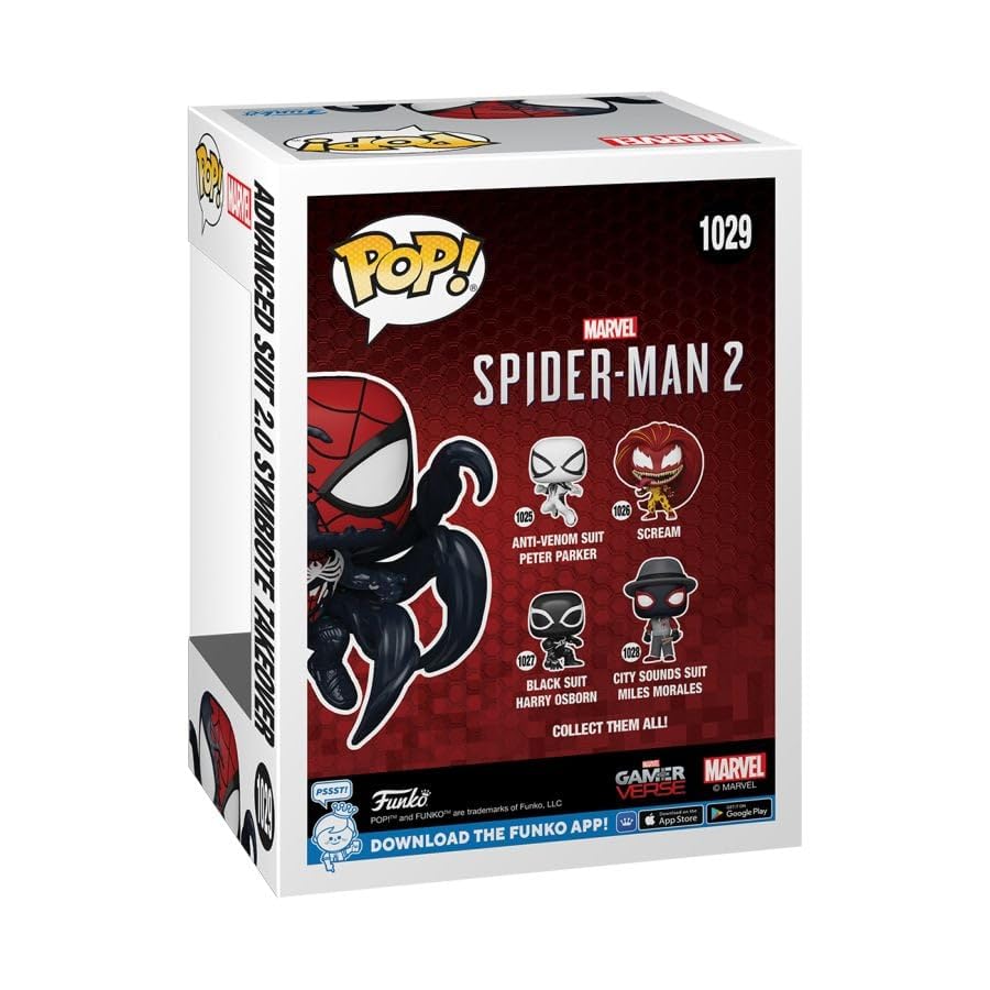 Pop! Advanced Suit 2.0 Symbiote Takeover 1029 Spider-Man 2 Sticker Special Edition