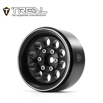 Treal Rc Wheels 4Pcs 1.9 Inch Beadlock Rc Rims Set For 1:10 Rc Crawler Compatible With Axial Scx10 Scx10 Ii 90046 Scx10 Iii Trx4