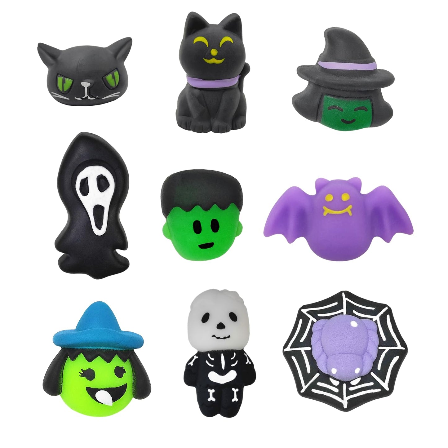 Ganjiang 36 Pack Halloween Mochi Squishy - Small TPR Party Favors, Goody Bag Stuffers, Classroom Prizes, 36pack Halloween Design