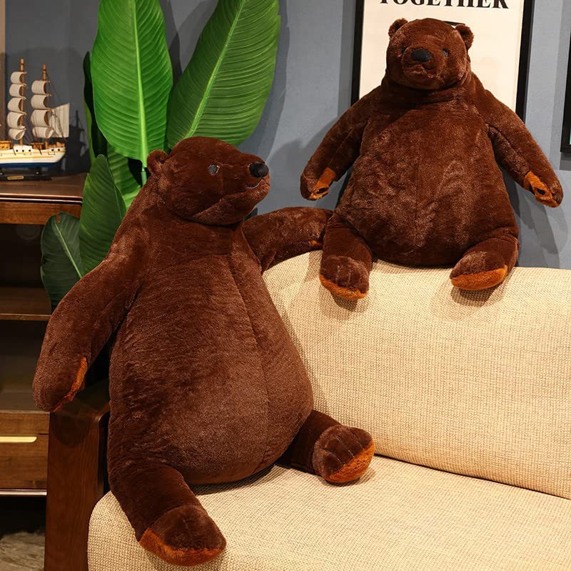 Sausudols Teddy Bear Plush Toy Giant Bear Huge Cuddly Bear Giant Plush Dark Brown 39.3 Inch/ 100 Cm