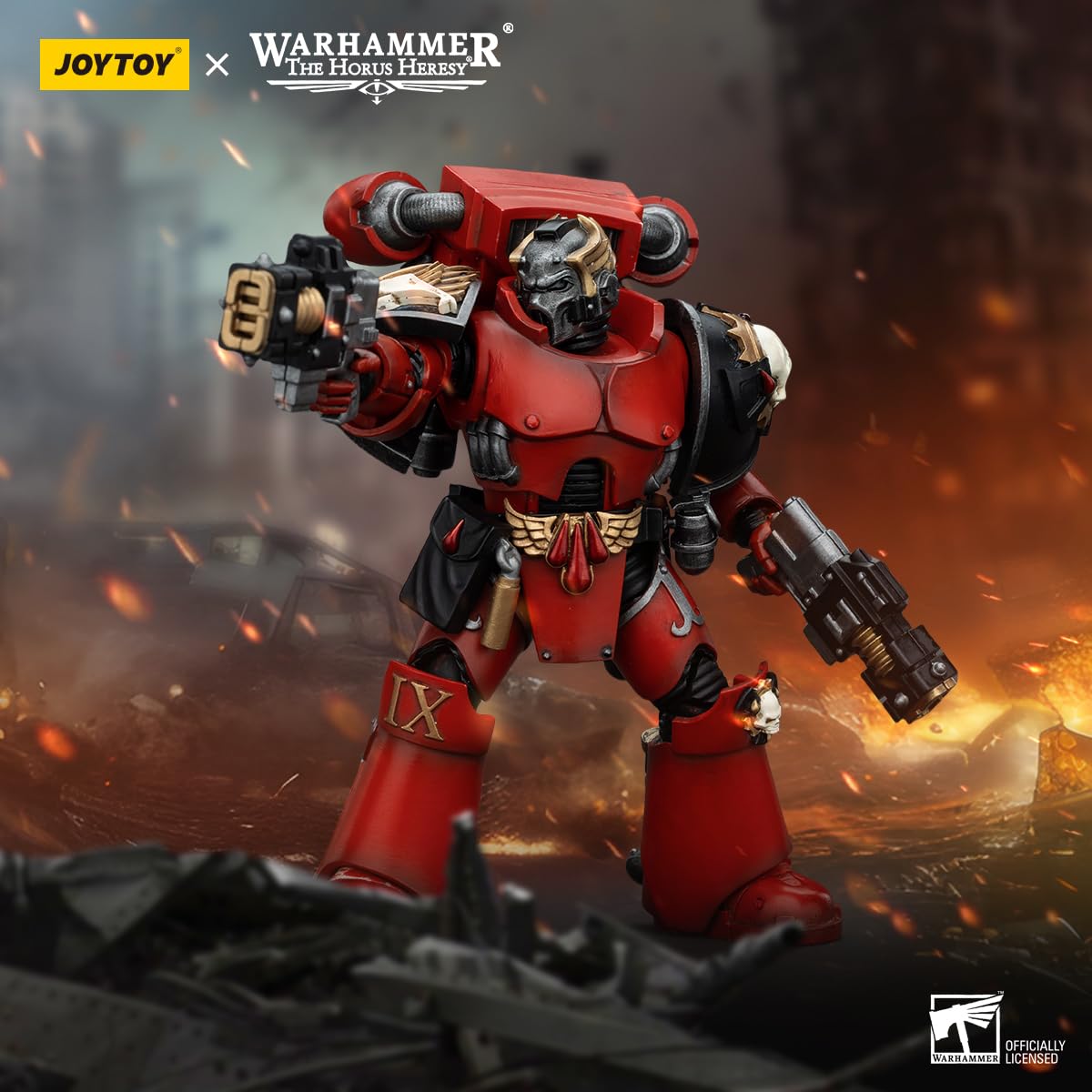 Beerise Joytoy 1/18 Action Figures - Warhammer The Horus Heresy Blood Angels Angel'S Tears Squad Arch-Erelim With Volkite Serpen