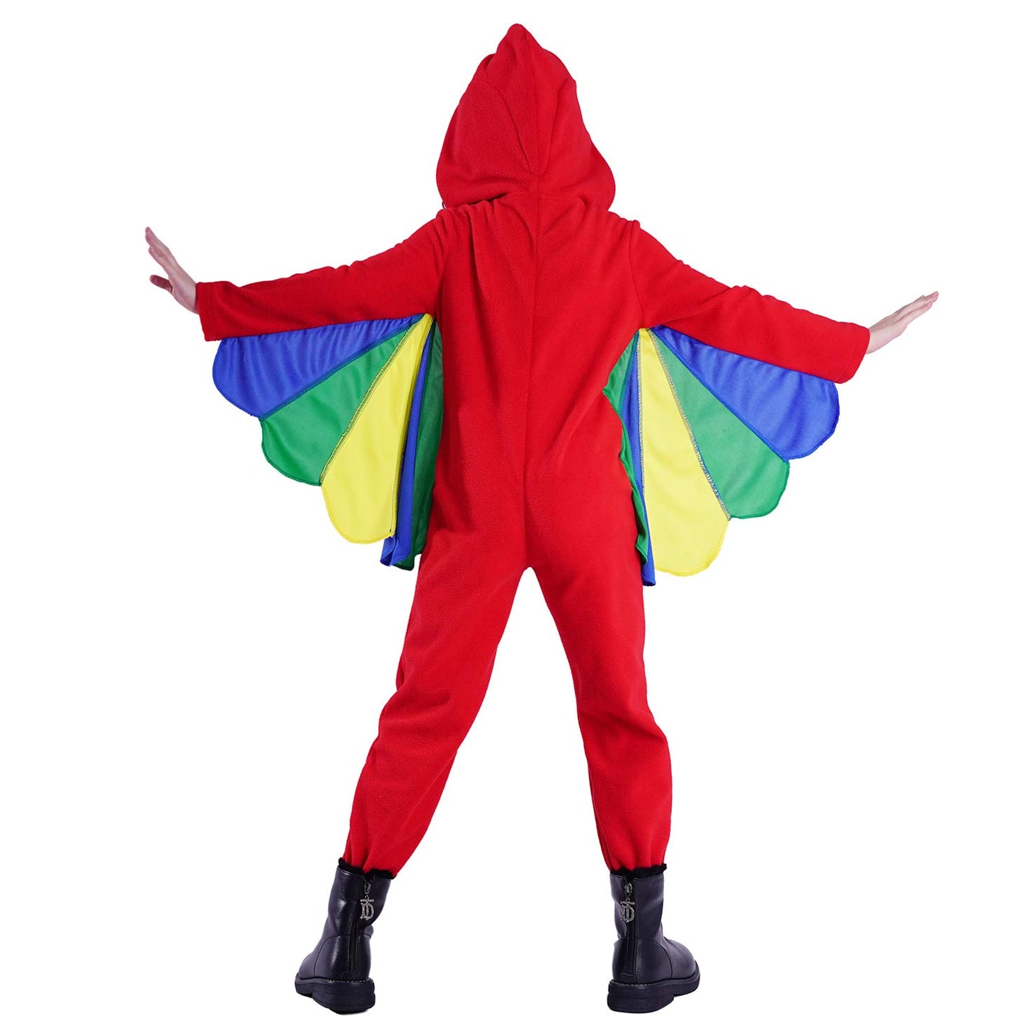 Pgond Girl'S Parrot Jumpsuit Kids Red Costume (L/10-12Y)