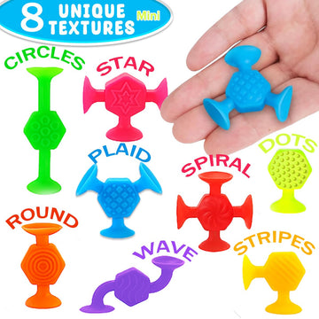 Createview 24 Pcs Bath Toys For Kids Ages 3+, Suction Cup Toys For Autistic Children, Travel Toys Window Toys Stem Learning Toys