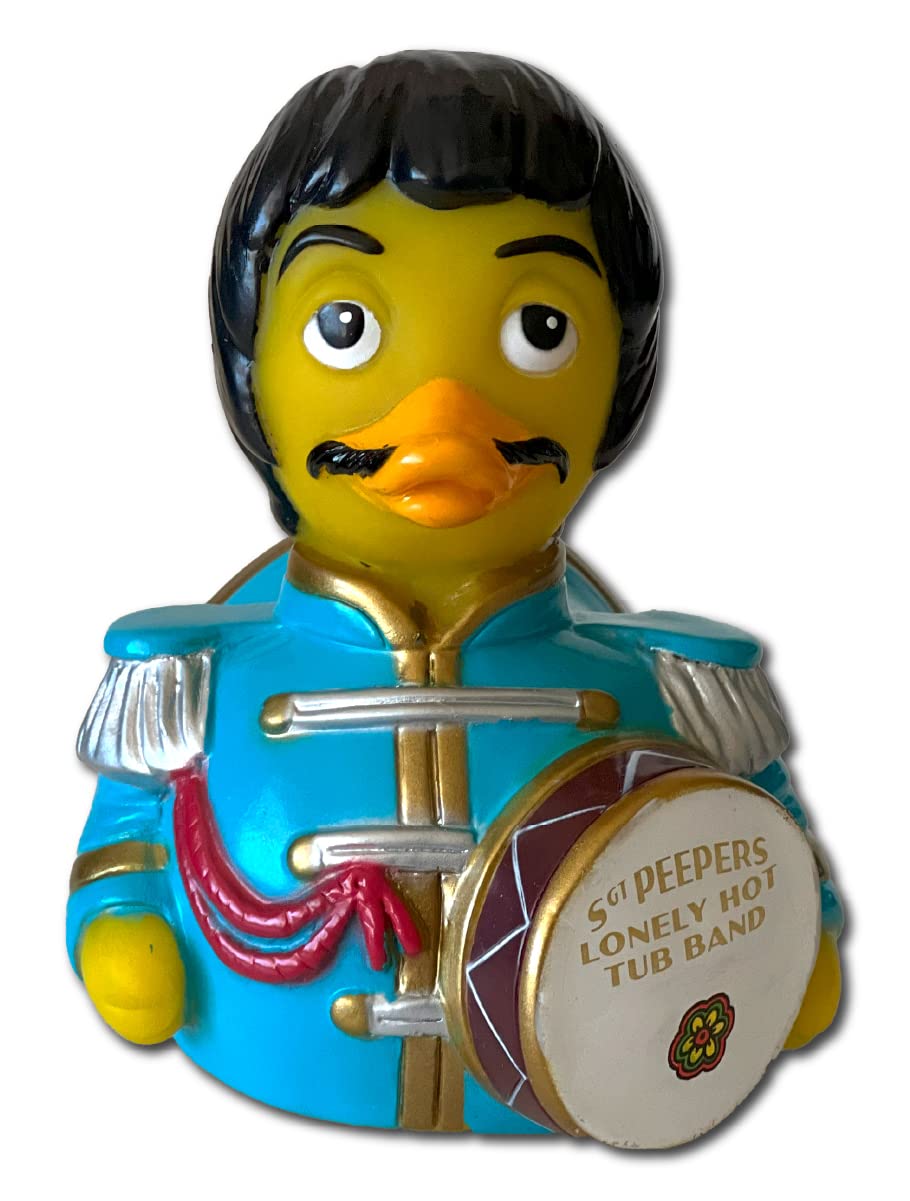 Celebriducks - Sgt Sargeant Peepers Lonely Hot Tub Band - Floating Rubber Ducks - Collectible Bath Toy Gift For Kids & Adults Of All Ages