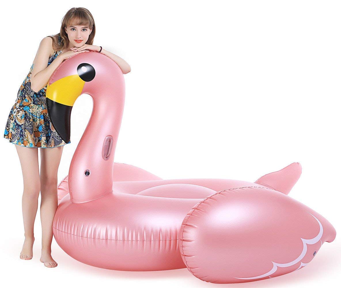 Jasonwell Giant Inflatable Flamingo Pool Float With Fast Valves Summer Beach Swimming Pool Floatie Lounge Floating Raft Outdoor Party Decorations Toys For Adults Kids (Xxxl)