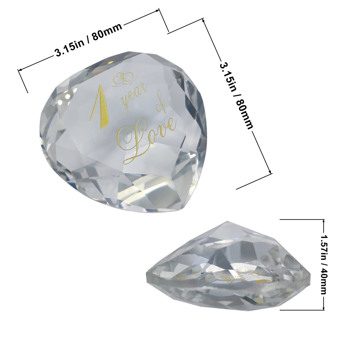 20Th Anniversary Crystal Gifts For Husband Wife Boyfriend Or Girlfriend, Cute 20 Year Wedding Anniversary Valentines Day Romantic Gifts For Her Him Funny 20Th Anniversary Marriage Presents For Couple