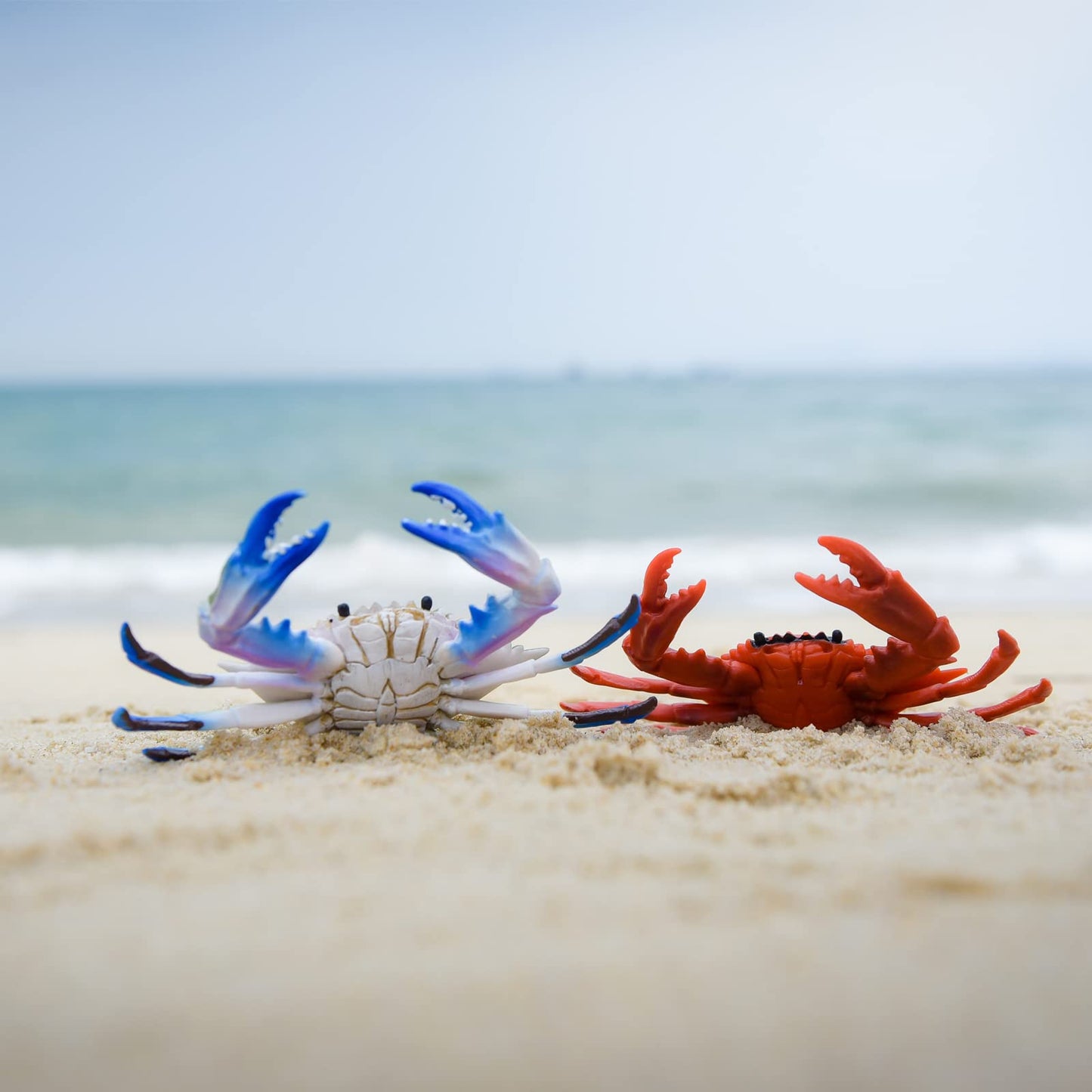 Gemini&Genius 2Pcs Crabs Marine Animal World Sea Animal Action Figure Ocean Model Toy Educational, Role Play, Cake Toppers, Swimming Toys, Bath Toys, Christmas Stocking Stuffers For Kids