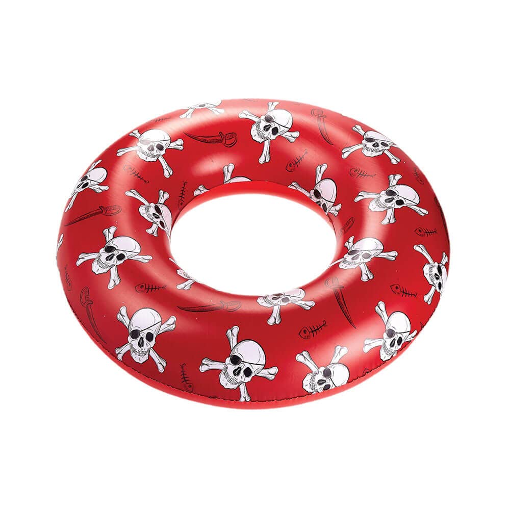 Playtek 41 Inch Giant Pool Float Ring, Large Round Pirate Swim Tube, Durable Floats For Swimming On Beach, Pool, Water Sports