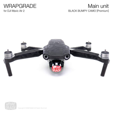 Wrapgrade Main Unit Skin Compatible With Dji Mavic Air 2 (Black Bumpy Camo)