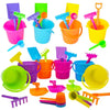 The Dreidel Company Mini Beach Playsets, Play Set Includes 1 Sand Bucket, 1 Shovel, 1 Rake, and 1 Scoop, Birthday Treats for Boy