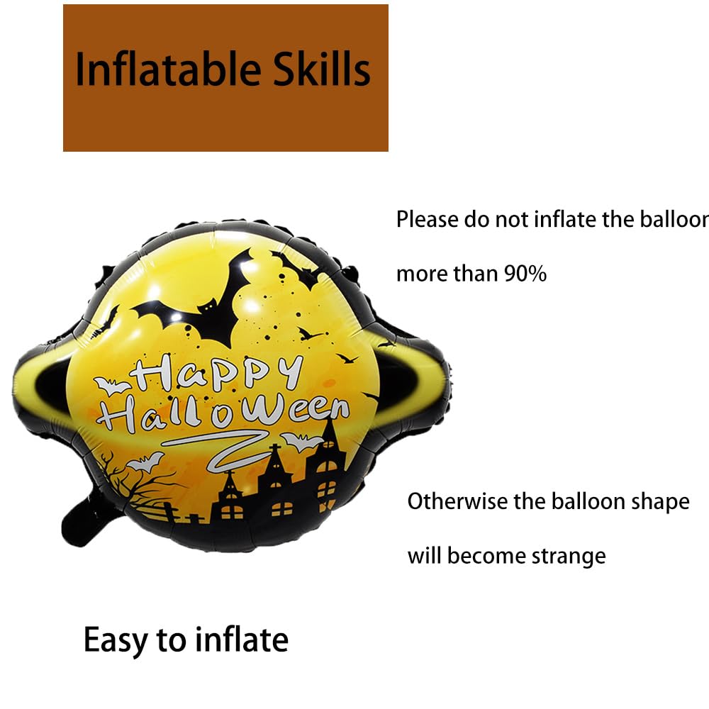 Hadckja Halloween Night Balloon Halloween Balloons Halloween Dark Foil Balloons For Halloween-Themed Party Supplies Decorations
