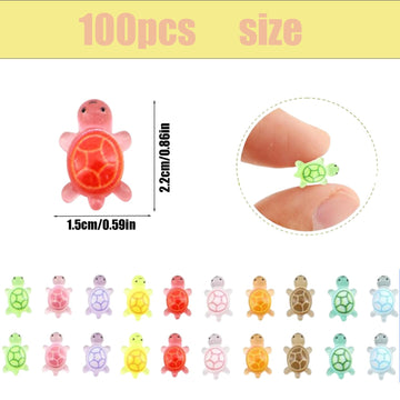 Dlaiusmall Mini Turtle For Crafts Luminous Resin Turtles, Animals Mini Things Tiny Turtle For Fairy Garden Micro Landscaping Dec