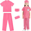 Riorand Doctor Costume For Kids,Toddler Nurse Scrubs Career Day Costume Halloween Dress Up Cosplay For Boys Girls 3-11 Years