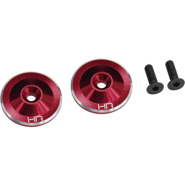 Hot Racing AON40U02 Red Large Wing Buttons Aluminum (2)