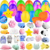 24Pcs Mini Mochi Squishies Toys, Small Squishies Animals With Easter Eggs Stress Relief Toys For Kids Valentine Gift Exchange Ea