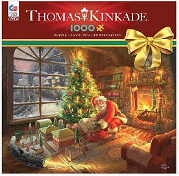 Ceaco 1000-Piece Puzzle - Thomas Kinkade Santa’s Special Delivery - Red Cardboard - Model 3328-33