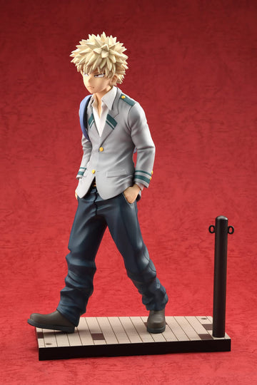 Bell Fine My Hero Academia: Konekore: Katsuki Bakugo (Uniform Version) 1:8 Scale Pvc Figure, Multicolor