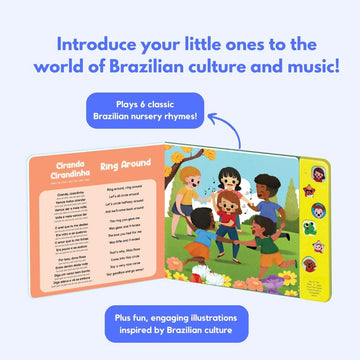 I Love To Sing In Portuguese: Brazilian Nursery Rhymes, Musical Baby Sound Books For Toddlers 1-3, Portuguese Baby Books, Brazil