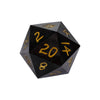 Hddais 50Mm Ebony Wood D20 Dnd Dice, Large D20 Dice D&D Polyhedral Dice With Gift Case For Dungeons And Dragons Role Playing Gam