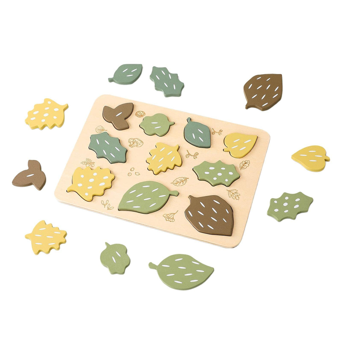 Trendivibe Leaf Jigsaw Puzzles Fine Motor Skill Sorting Puzzle For Girls Boys Toddlers| Baby Learning Toy | Infant Activity Toy