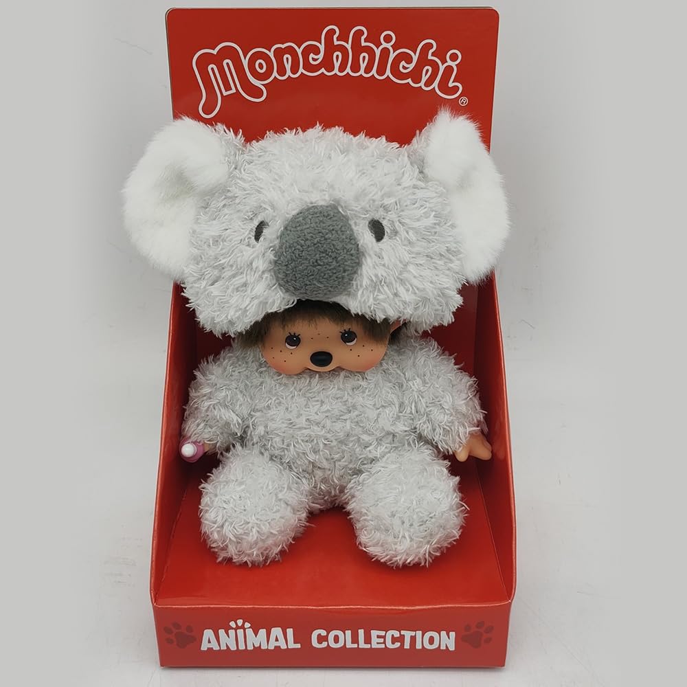 BANDAI Monchhichi Koala Plush Toy - Soft 20 cm for Ages 2+ - Iconic 80s Design - Model SE245772