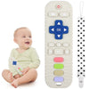 Chuya Silicone Baby Teether Toy Tv Remote Control Shape Chew Toy For Babies 3+ Months, Teething Relief Baby Toys For Infants (White)