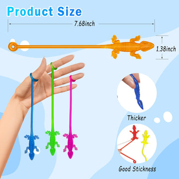 Sticky Hands Bulk 36PCS Kids Party Favors Lizard Shape Stretchy Sticky Hand Fidget Toys Kids Goodie Bag Stuffers Treasure Box To