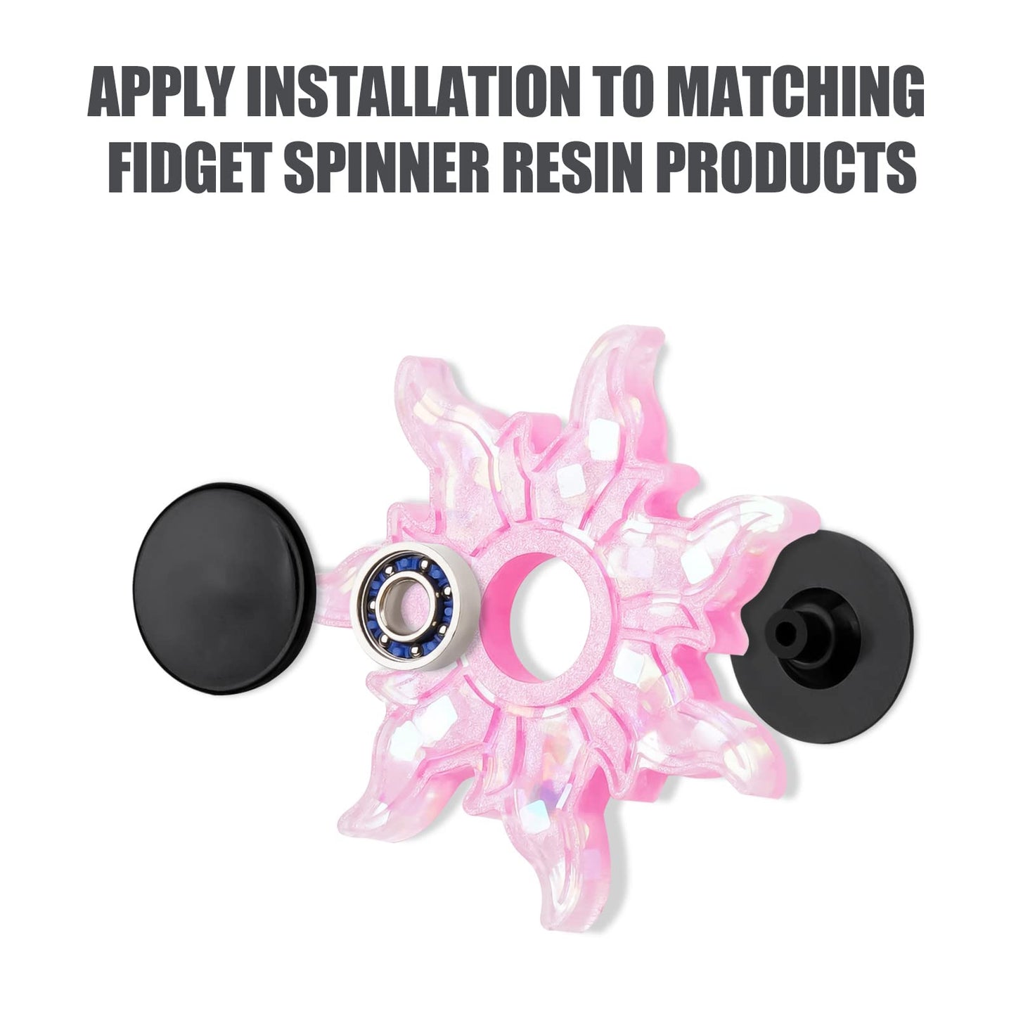 20 Pack Fidget Spinner Bearing And Cap Replacement Set, Chrome Steel Bearing Balls, High Speed 13Mmx7Mmx4Mm Bearings Single Seal