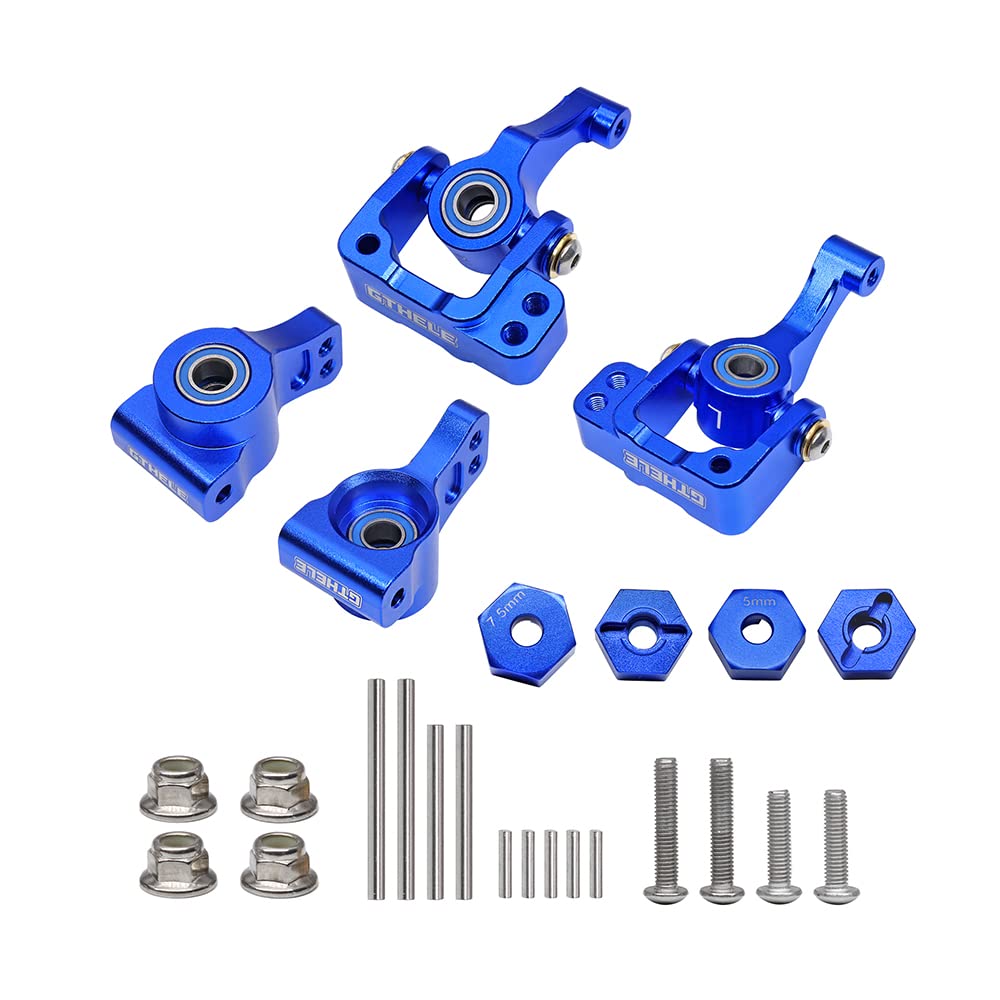 GTHELE Aluminum Front&Rear Suspension A Arms Steering Blocks Stub Axle Carriers for 1/10 ECX 2WD Series RC Car Upgrade Parts-Rep