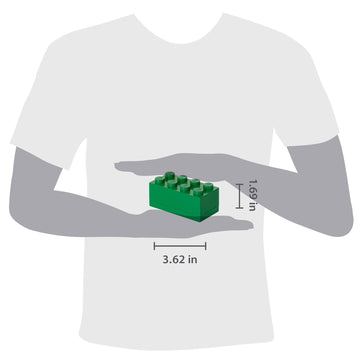 Room Copenhagen 40120634 Lego Mini Box, Brick 8, Dark Green
