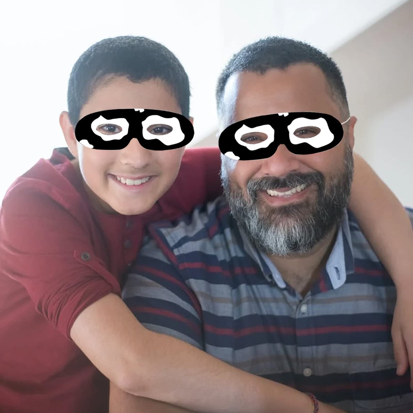 Tecmisse 100 Pack White Paper Eye Masks, Plain Masquerade Mask Blank Masks Decorate for Cos-Play, Halloween Party