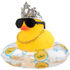 wonuu Car Duck Rubber Duck Car Ornaments Duck Car Dashboard Decorations with Cute Headband Swim Ring Necklace Sunglasses C-Male Crown&Gold Chain