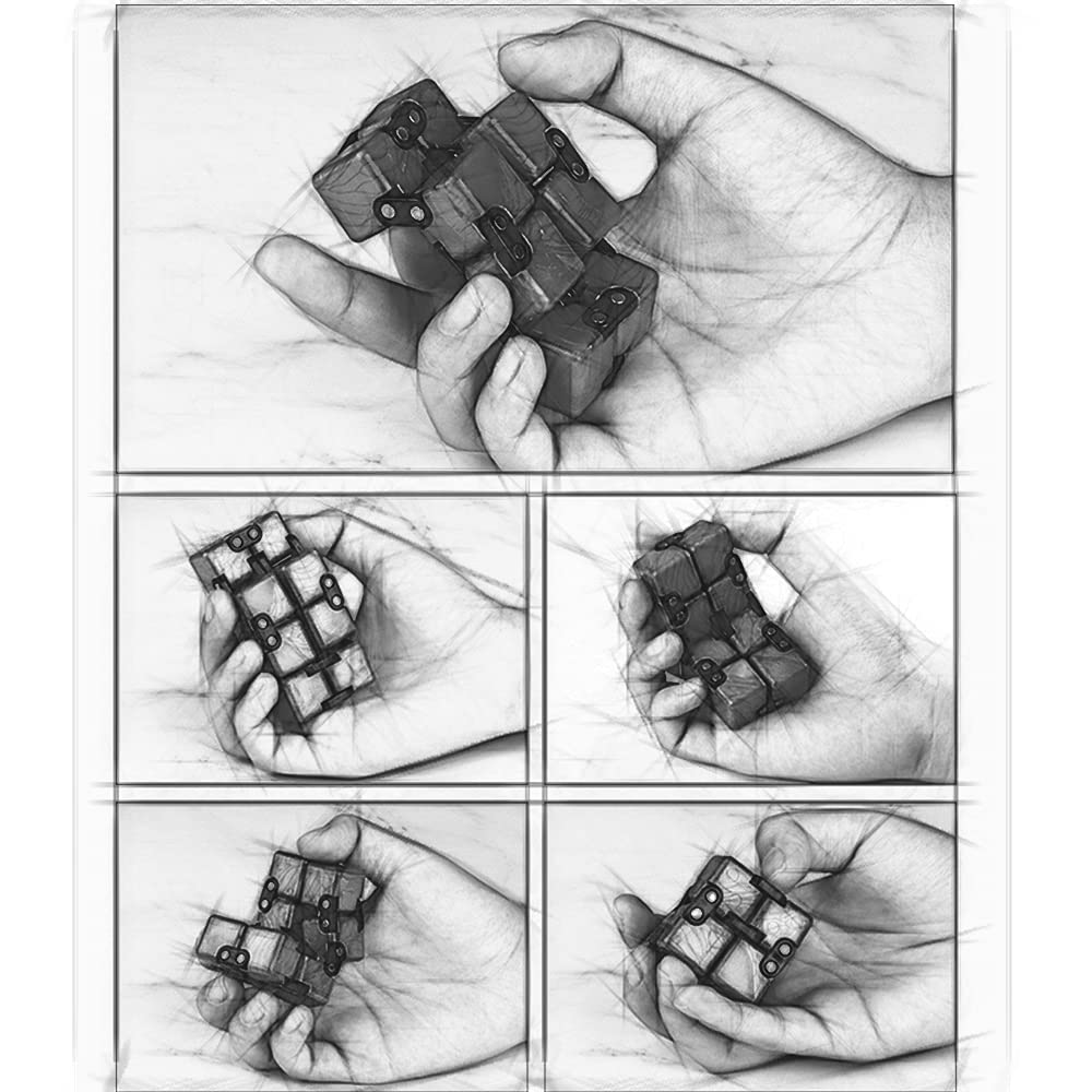 Liangcuber Qy Infinity Cube Fidget Toy Best For Stress And Anxiety Relief Hand Killing Time Transform Cubes Qy Speed Cube (Sapph