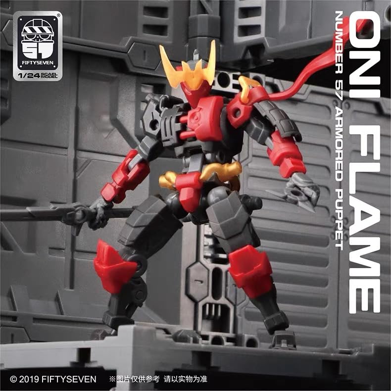 Beerise Morise Hobby Fiftyseven No.57 1/24 Action Figures - Armored Puppet Oniflame - Model Kit,Highly Posable Collectible Model