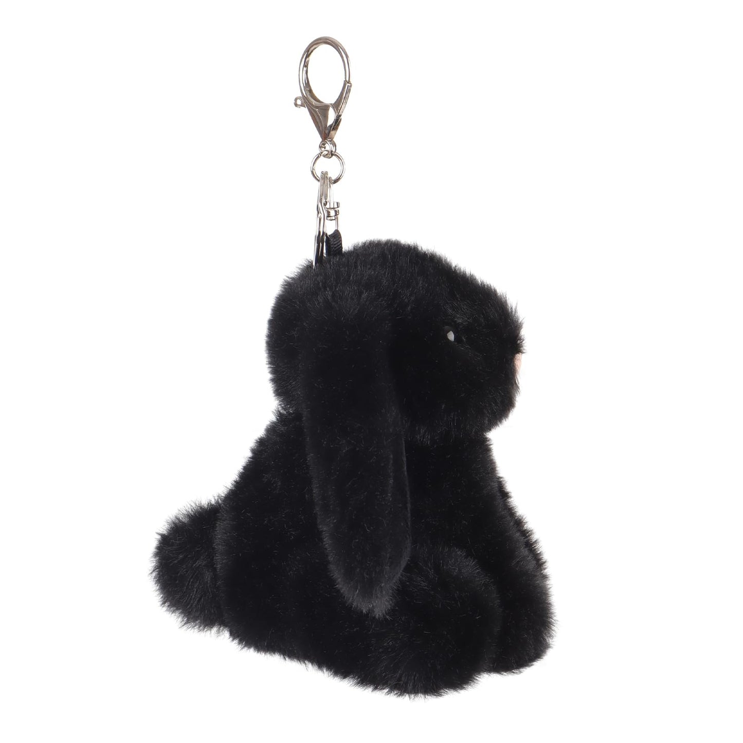 Apricot Lamb Cute Toys Plush Black Bunny Rabbit Stuffed Animal Soft Keychain For Kids Bag, Purse, Backpack, Handbag (Black Bunny