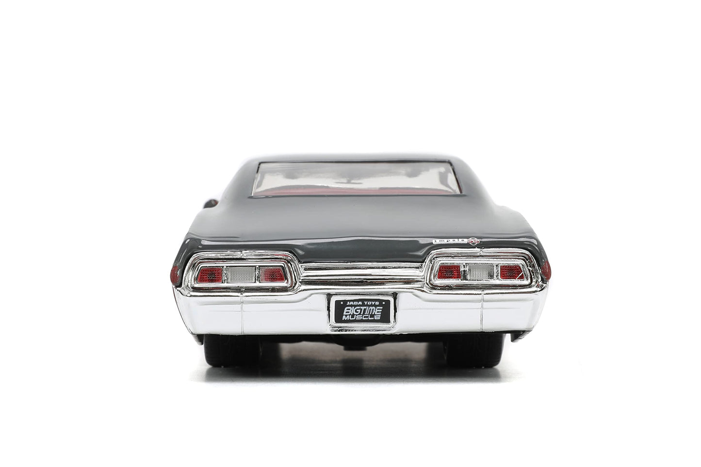 Jada Toys Big Time Muscle 1:24 1967 Chevy Impala Ss Gray/Burgundy Die-Cast Car, Toys For Kids And Adults