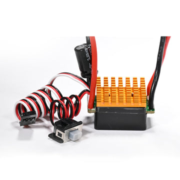 Waterproof Brushed 45A Esc With Dirtproof Switch For 1/10 Traxxas Hpi Redcat Tamiya Rc Truck, Buggy, Short Course Truck And Rock