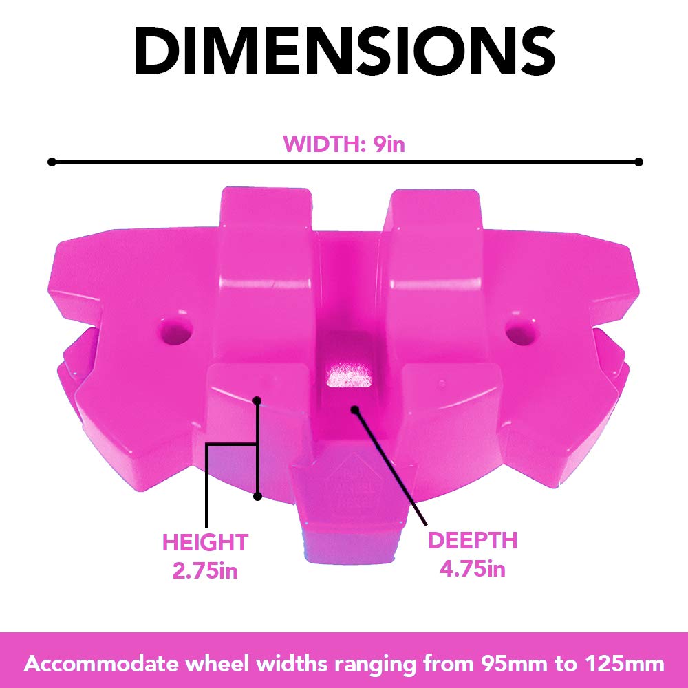 50 Strong Scooter Stand - Fits Most Scooters - Interlocking Offset Extra Stable Base - Pink