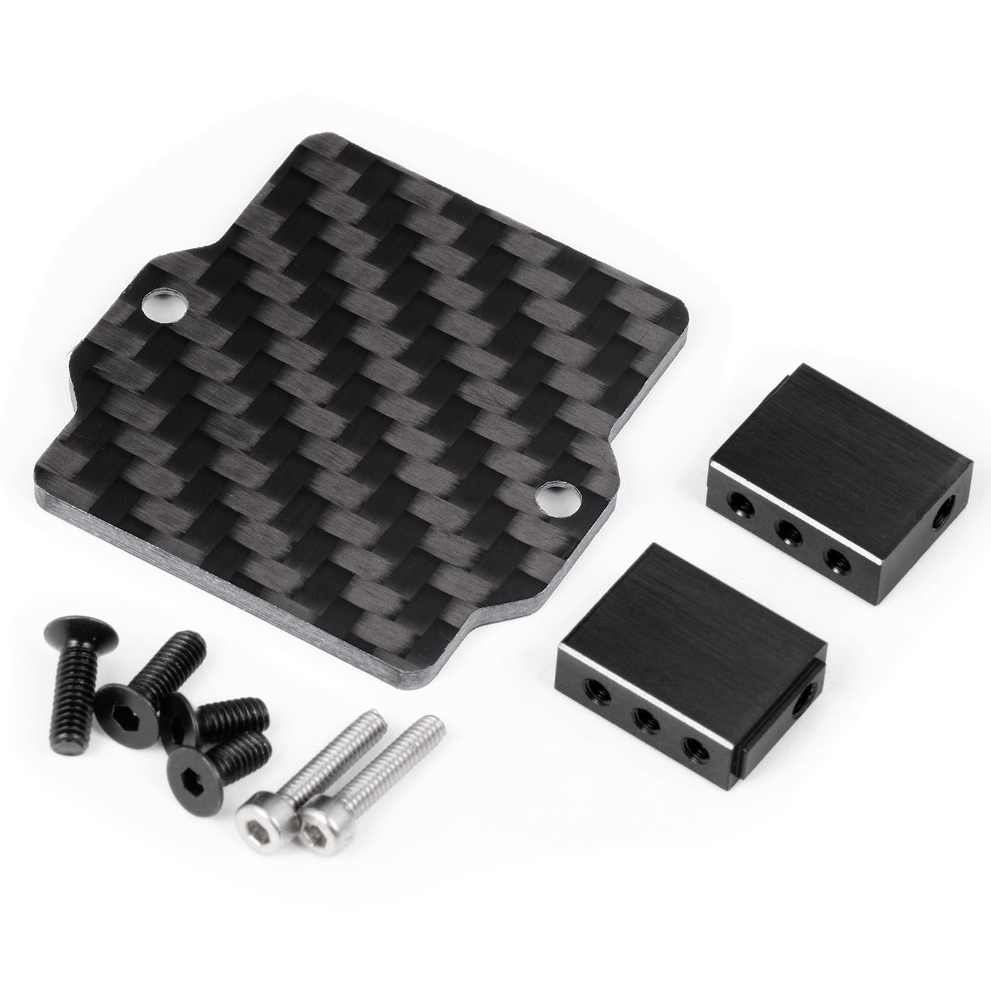 BRKRC Carbon Fiber Servo Mount/Radio Deck for Standalone ESC/Receiver for Arrma 1/18 Granite GROM MEGA 380 Brushed 4X4 Monster T