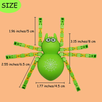 4 Pack Fidget Spider Toy, Wacky Tracks Fidget Toys, Transformable Spider Sensory Fidget Toys With Suction Cup For Kids Birthday