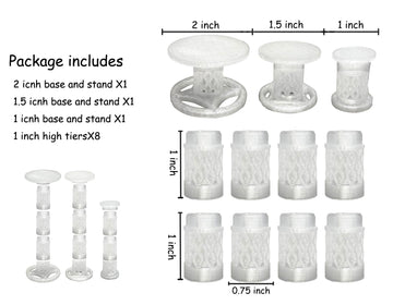 Lixusia Combat Risers for Flying Miniatures - 8 Adjustable Tiers, Crystal White, DND TRPG Terrain Flight Stands