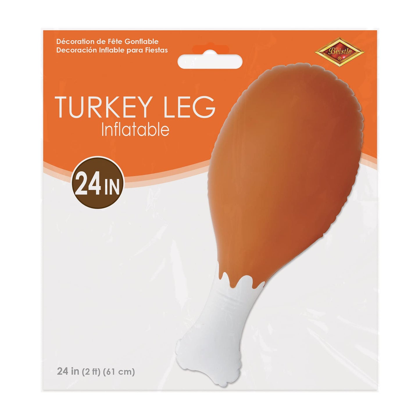 Thanksgiving Inflatable Turkey Leg 24 Inch (1 Count) (1/pkg) Pkg/1