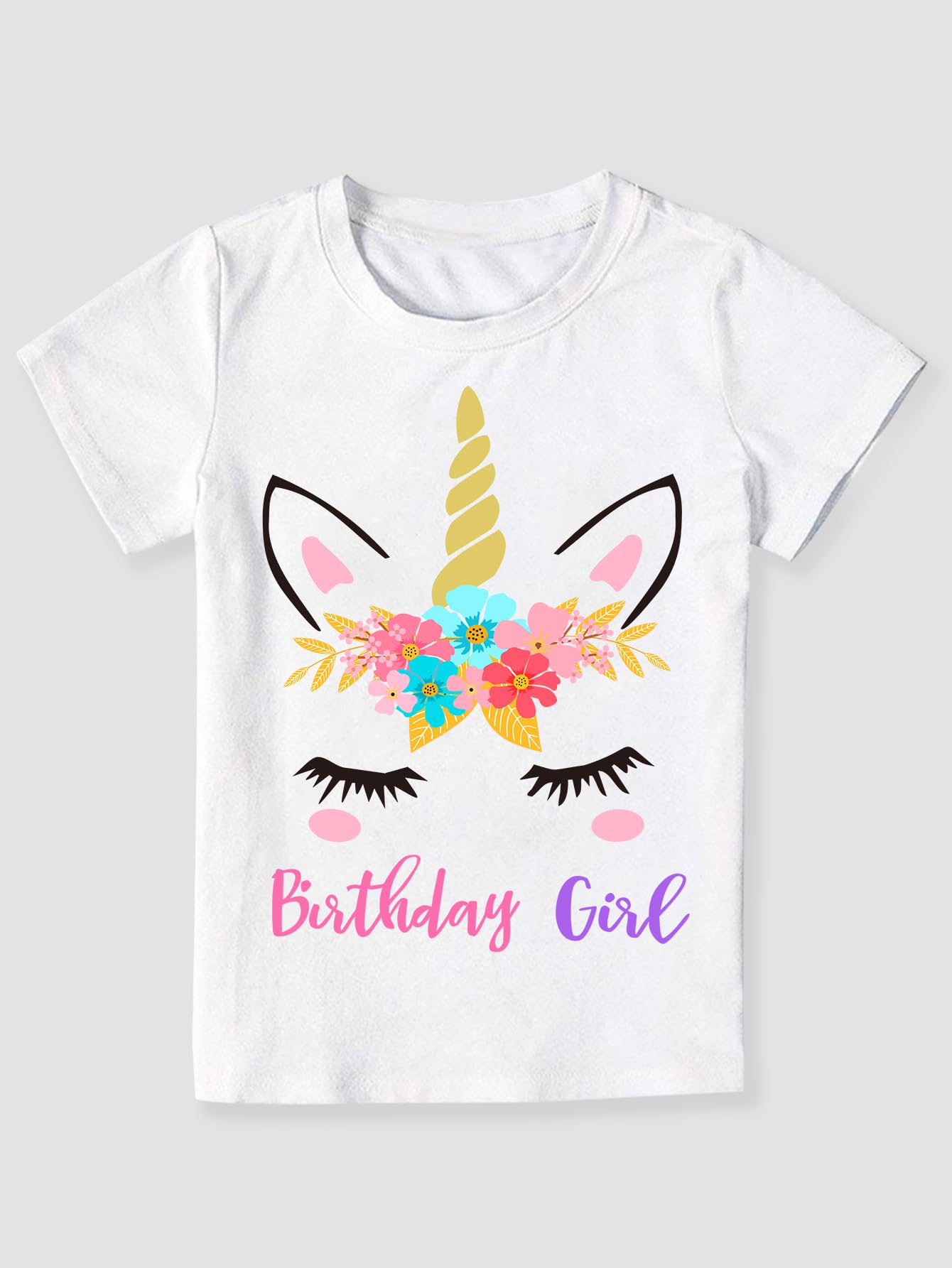 Doctor Unicorn Birthday Girls Unicorn Costume Outfit Rainbow Tutu, Unicorn T-shirt, Satin Sash, Hair Bow & Headband Rainbow/Whit