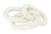 Bloomingville 13'L Decorative Marble Chain Link Figurine, White