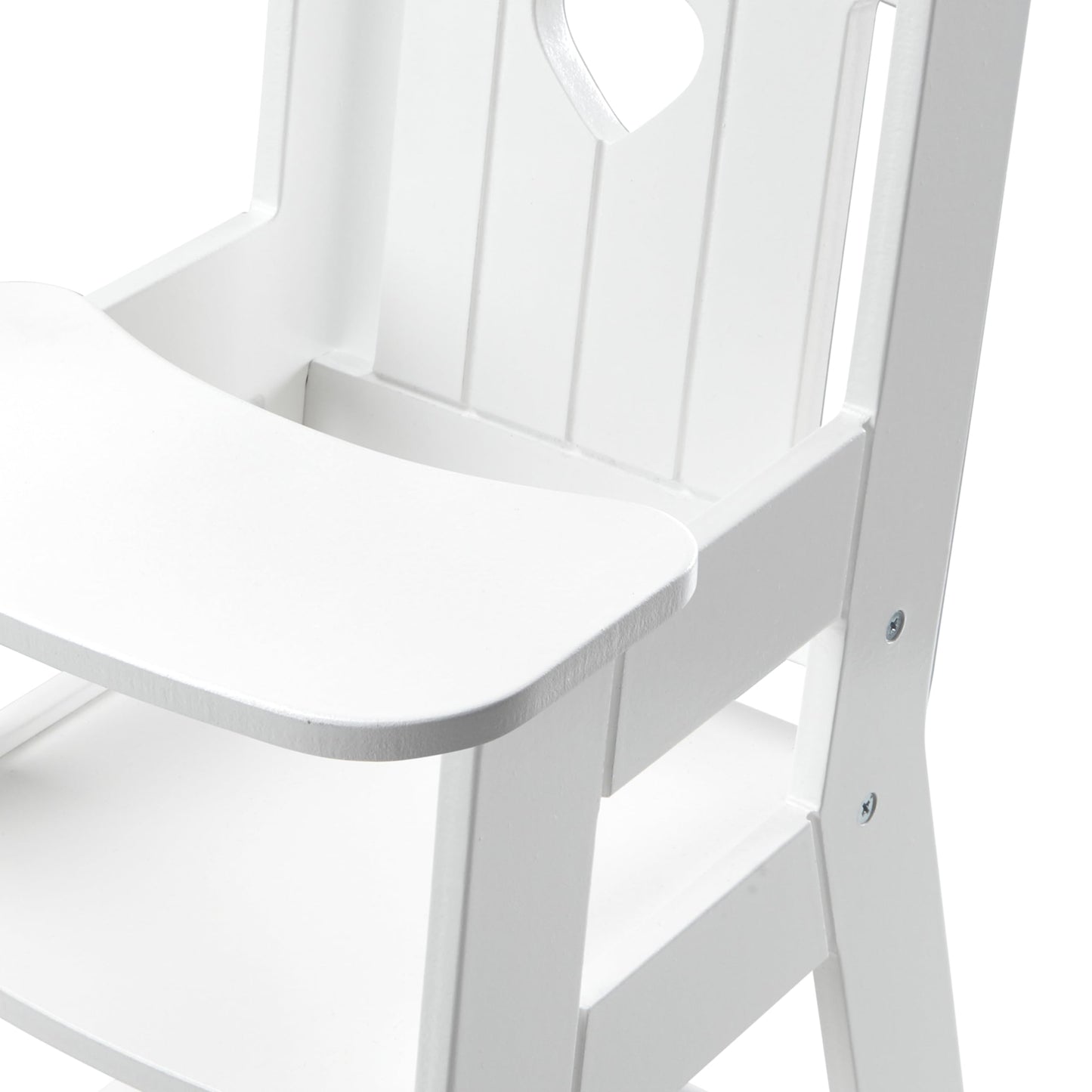 Melissa & Doug Mine To Love Wooden Play High Chair For Dolls, -Stuffed Animals - White (18H X 8W X 11D Assembled)
