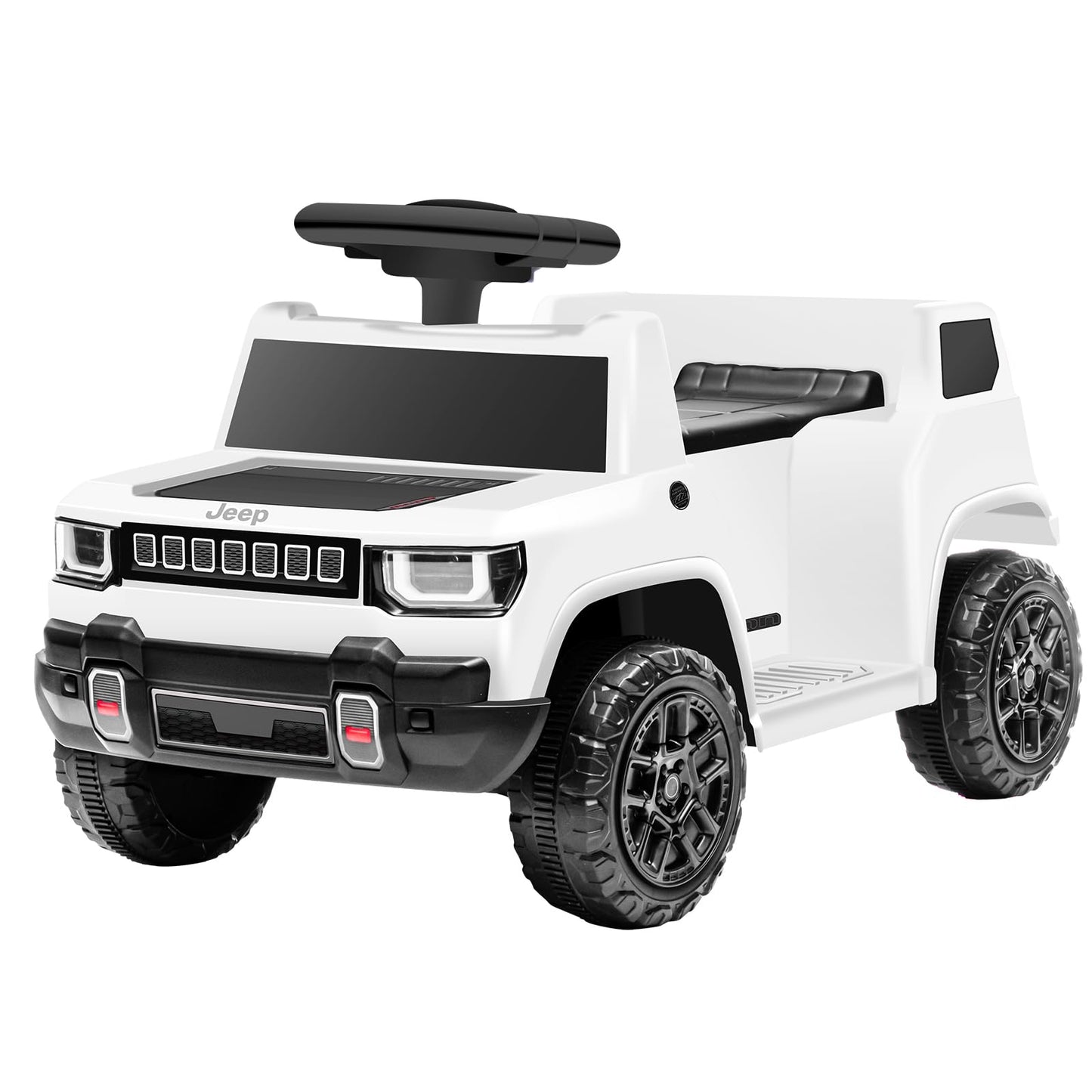 XCAR Ride On Car, 6V Ride on Toys for Toddlers, with Music, Horn, and Pedal Operation, Suitable for Aged 1.5-3 Years Old, White