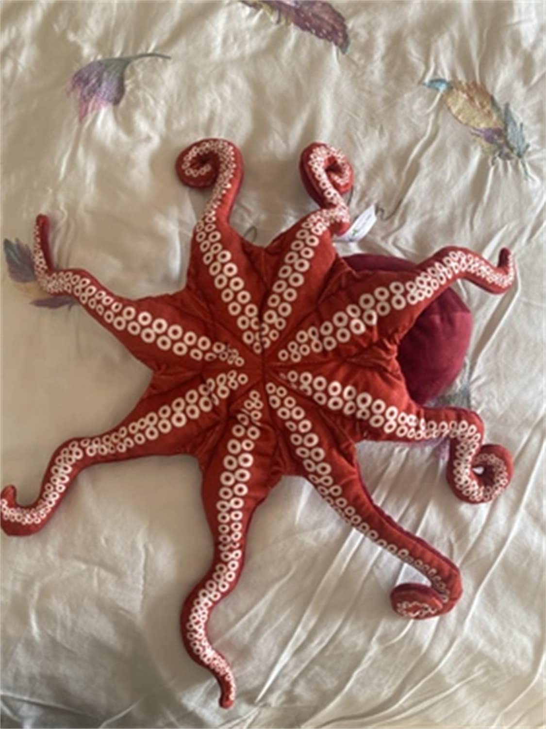 Tammyflyfly Cute Octopus Plush Toy - Super Lovely Red Soft Real Life Octopus Giant Realistic Stuffed Animal Toys, Deep Sea Creeping Animal Octopuses Plush Toys (32Inch)