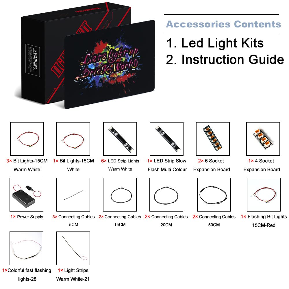 Brickbling Led Light Compatible With Lego 10308 Holiday Main Street Building Set Creative Lights, Gift Idea Compatible With Lego Fans (Without Model)