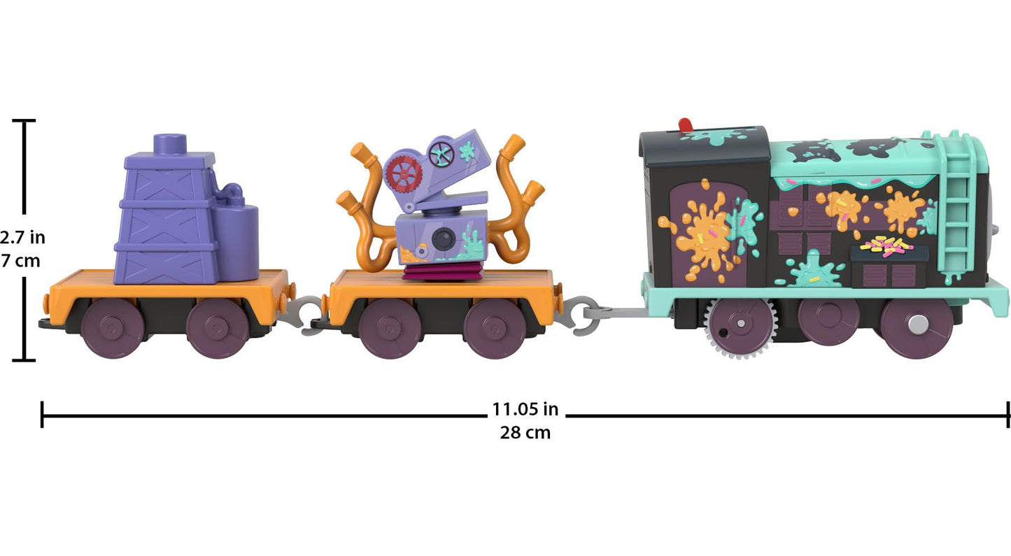 Thomas & Friends Motorized Toy Train Frosting Diesel Engine With Cargo Car & Robot Piece For Preschool Pretend Play Kids Ages 3+